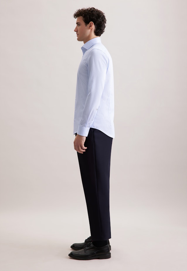 Slim Business shirt Stripes in Mittelblau |  Seidensticker Onlineshop