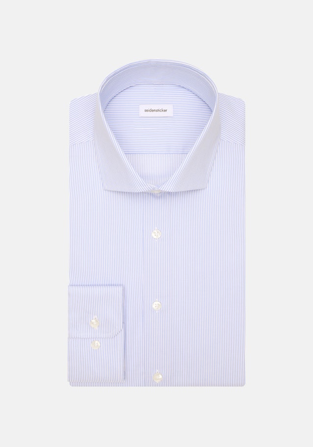 Slim Business Hemd Gestreift in Mittelblau | Seidensticker Onlineshop