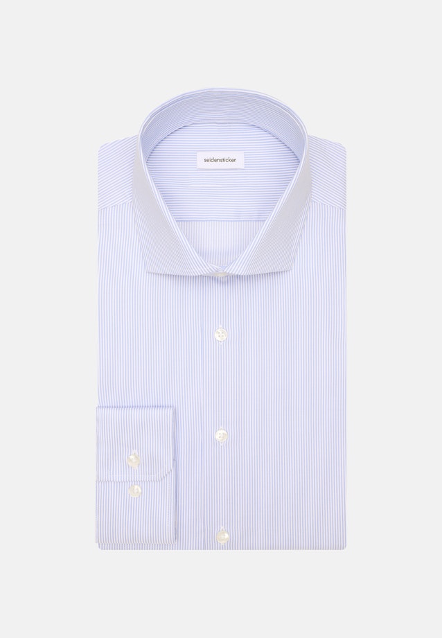 Slim Business Hemd Gestreift in Mittelblau |  Seidensticker Onlineshop