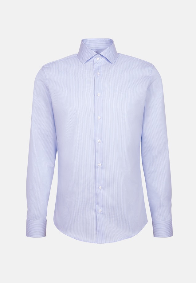 Slim Business Hemd Gestreift in Mittelblau |  Seidensticker Onlineshop