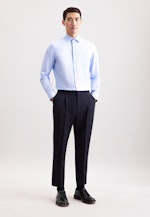 Slim Business shirt Uni in Mittelblau |  Seidensticker Onlineshop