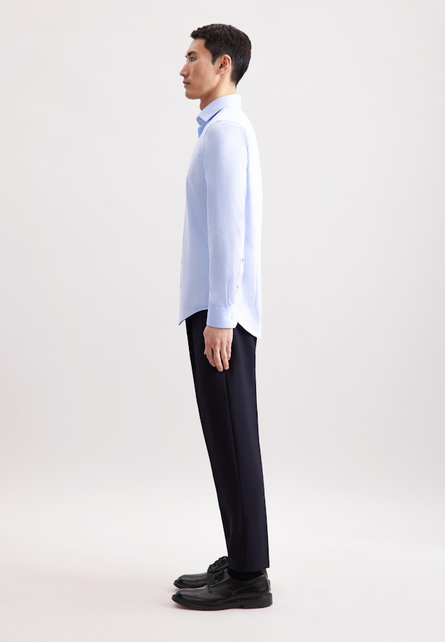 Slim Business shirt Uni in Mittelblau |  Seidensticker Onlineshop
