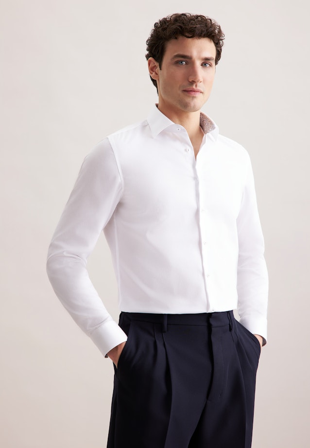 Slim Business Hemd Uni in Weiß |  Seidensticker Onlineshop