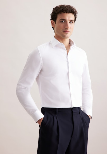 Slim Business Hemd Uni in Weiß |  Seidensticker Onlineshop