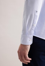 Regular Chemise décontractée Uni in Bleu Clair |  Seidensticker Onlineshop