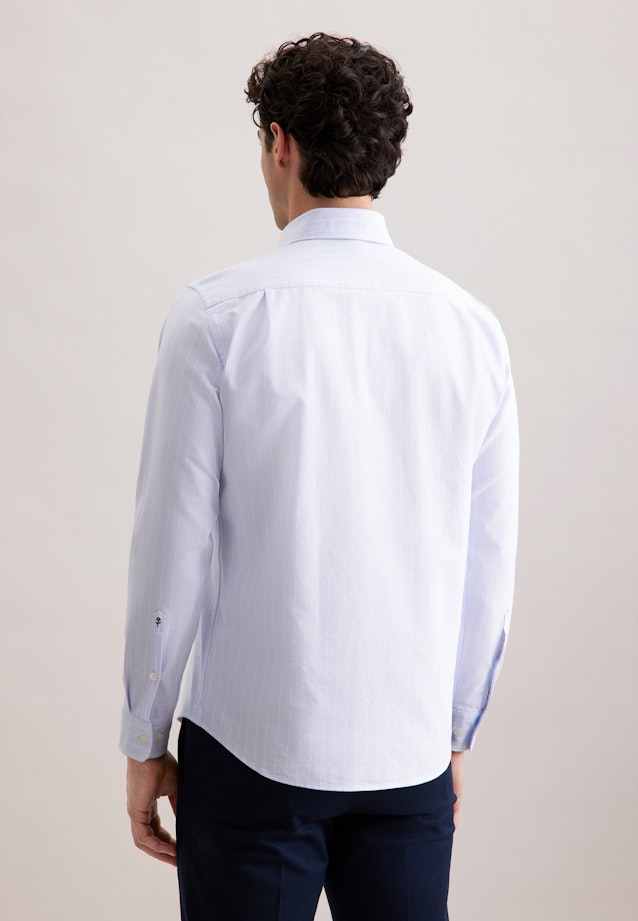 Regular Casual Hemd Gestreift in Hellblau |  Seidensticker Onlineshop