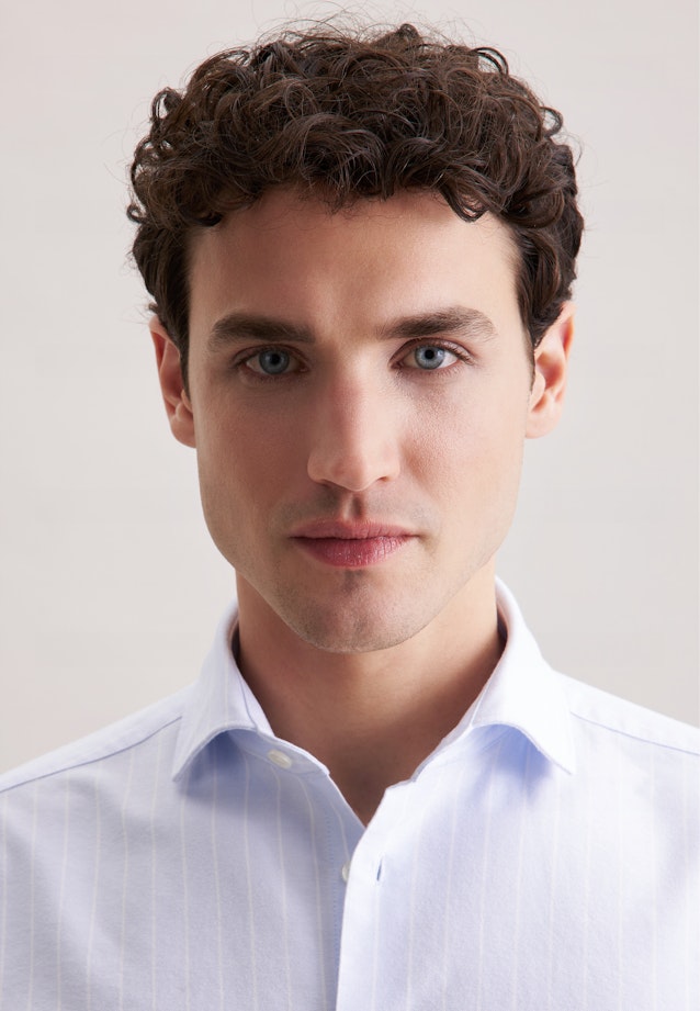 Regular Casual Hemd Gestreift in Hellblau |  Seidensticker Onlineshop