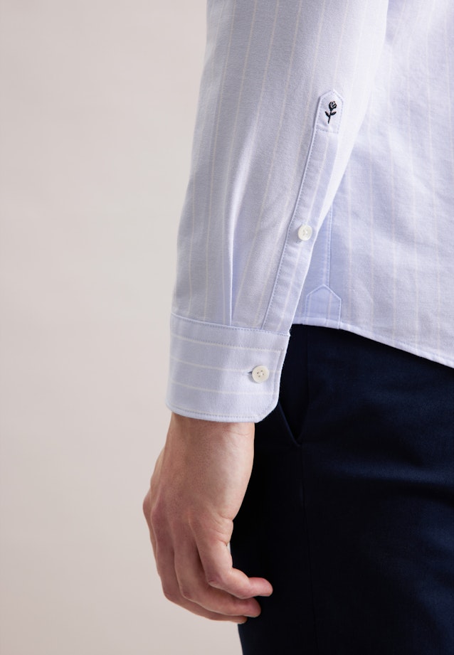 Regular Casual Hemd Gestreift in Hellblau |  Seidensticker Onlineshop