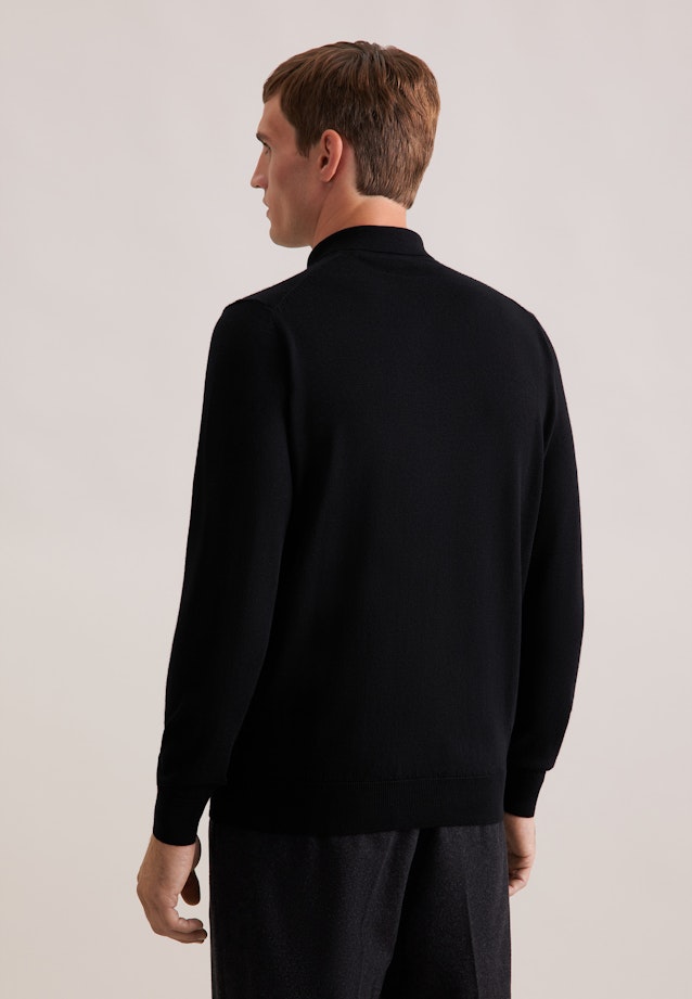 Regular Pullover Uni in Schwarz |  Seidensticker Onlineshop