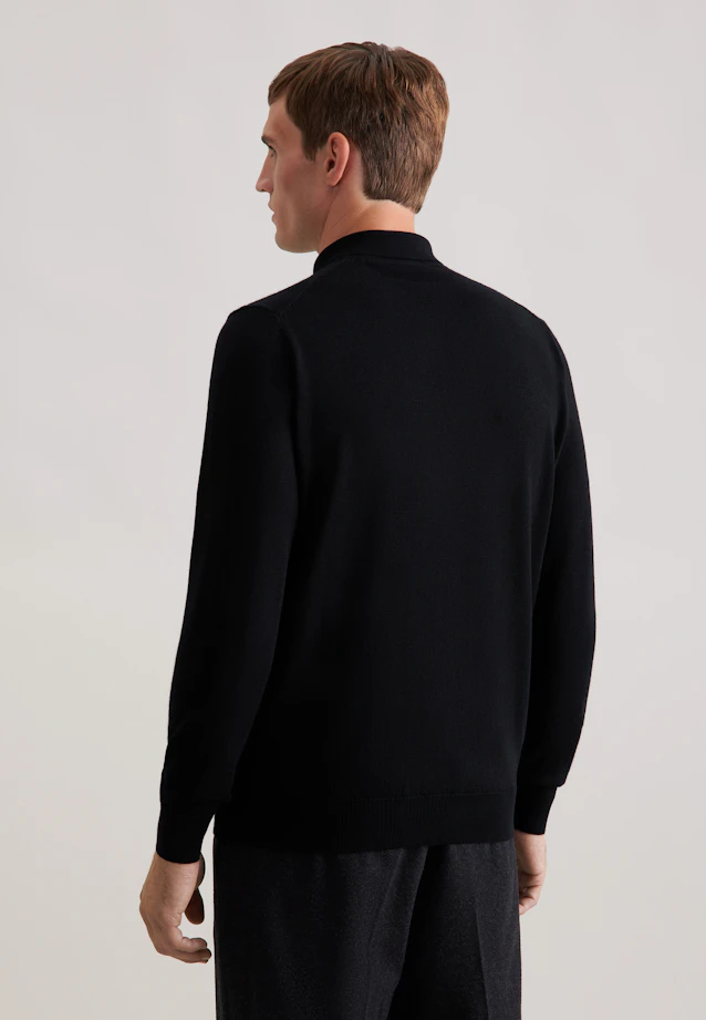 Collar Pullover  , Uni in Schwarz |  Seidensticker Onlineshop