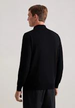 Collar Pullover  , Uni in Schwarz |  Seidensticker Onlineshop