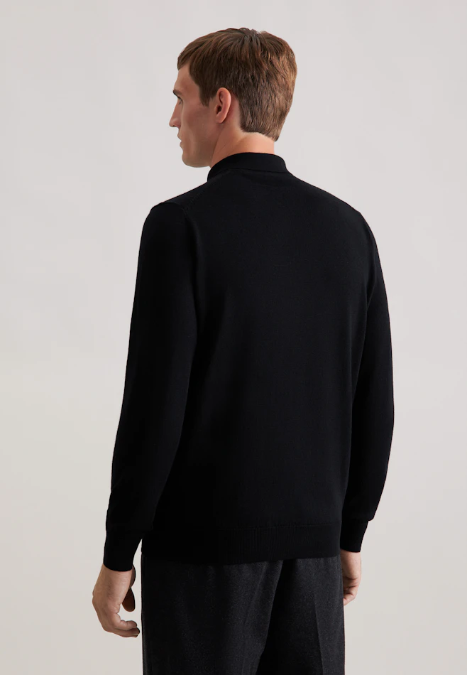 Regular Pull-over Uni dans Noir | Boutique en ligne Seidensticker