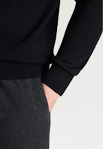 Collar Pullover  , Uni in Schwarz |  Seidensticker Onlineshop