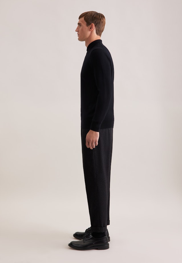 Regular Pullover Uni in Schwarz |  Seidensticker Onlineshop