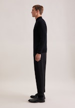 Regular Pullover Uni in Schwarz |  Seidensticker Onlineshop