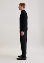 Regular Pullover Uni in Schwarz |  Seidensticker Onlineshop