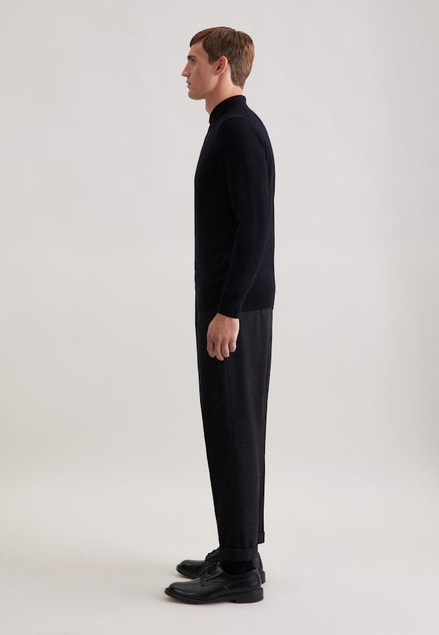 Regular Pullover Uni in Schwarz |  Seidensticker Onlineshop