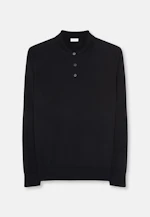 Collar Pullover  , Uni in Schwarz |  Seidensticker Onlineshop