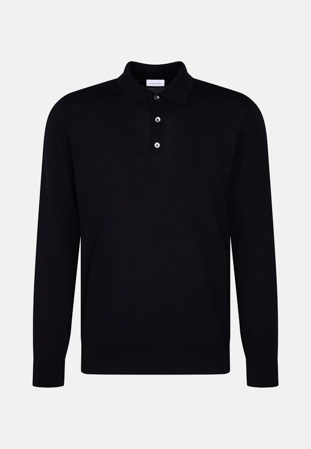 Regular Pullover Uni in Schwarz |  Seidensticker Onlineshop