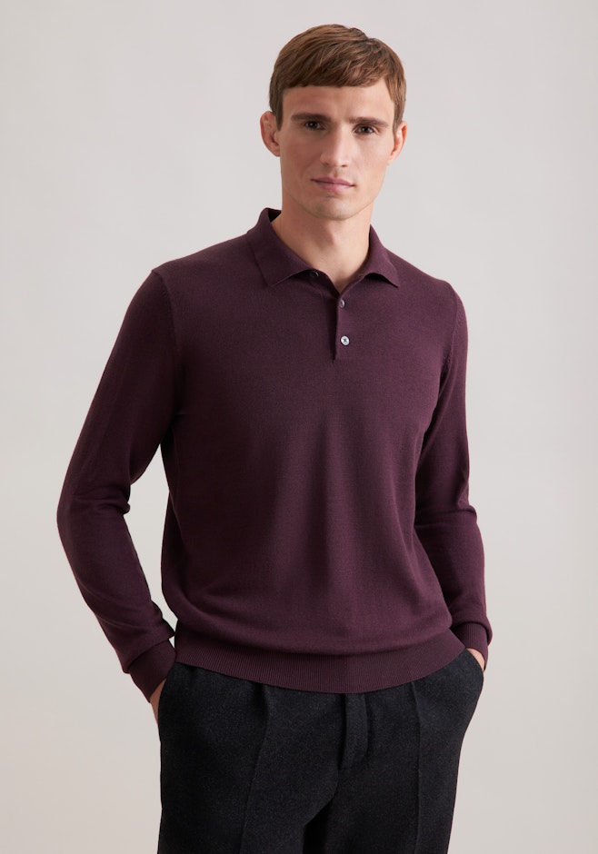 Regular Pullover Uni in Rot | Seidensticker Onlineshop