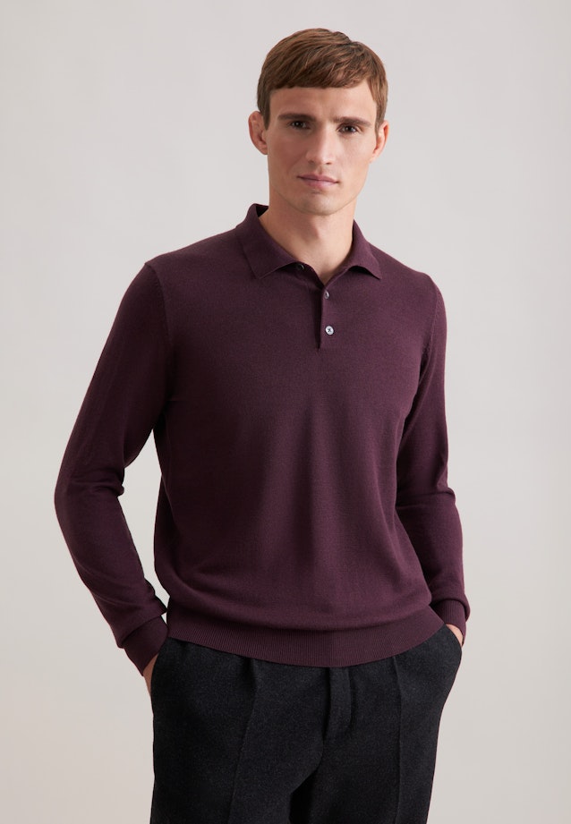 Regular Pullover Uni in Rot |  Seidensticker Onlineshop