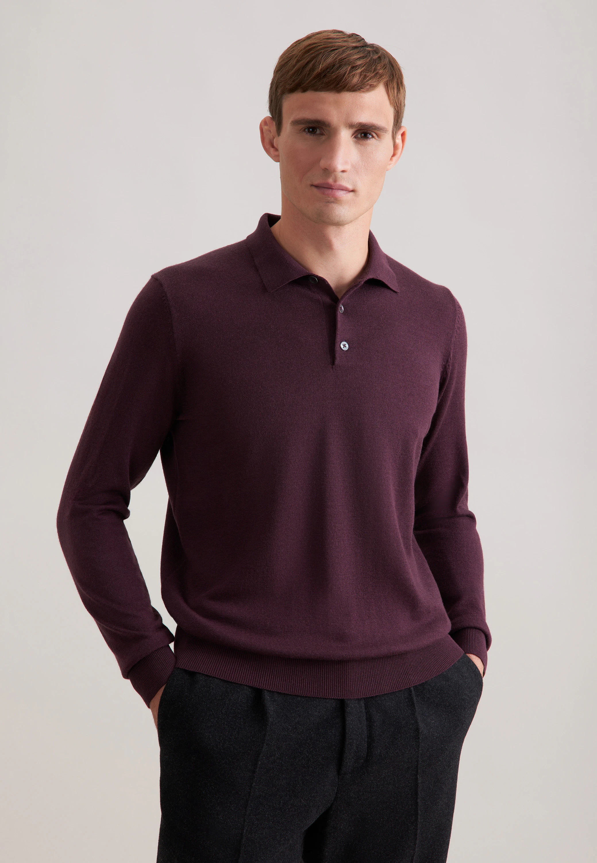 Regular Pullover Uni Rot XL