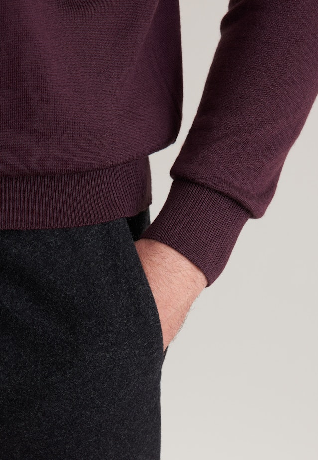 Regular Pullover Uni in Rot |  Seidensticker Onlineshop