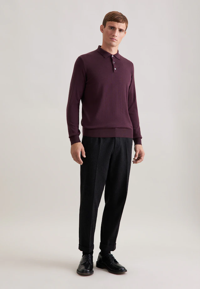 Regular Pull-over Uni in Rouge |  Seidensticker Onlineshop