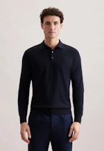 Regular Pullover Uni in Dunkelblau |  Seidensticker Onlineshop