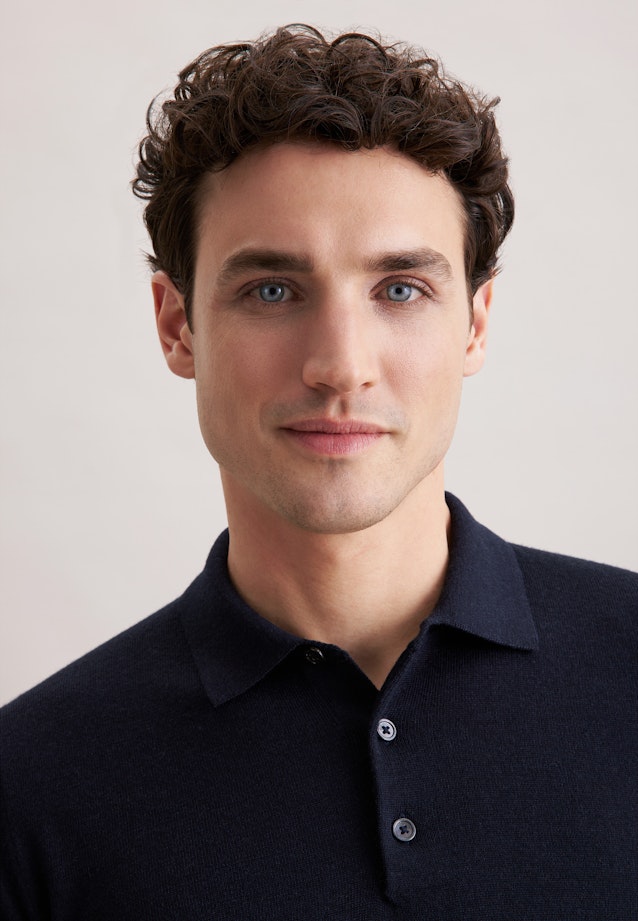 Regular Pullover Uni in Dunkelblau |  Seidensticker Onlineshop