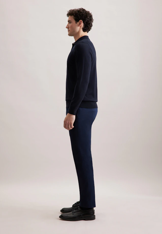 Regular Pullover Uni in Dunkelblau |  Seidensticker Onlineshop