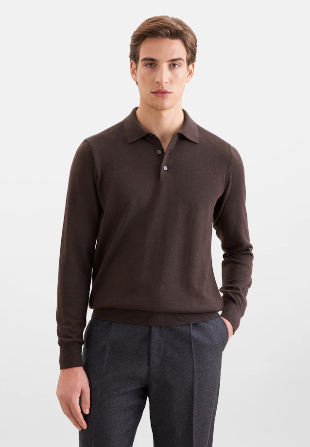 Regular Pullover Uni in Braun |  Seidensticker Onlineshop