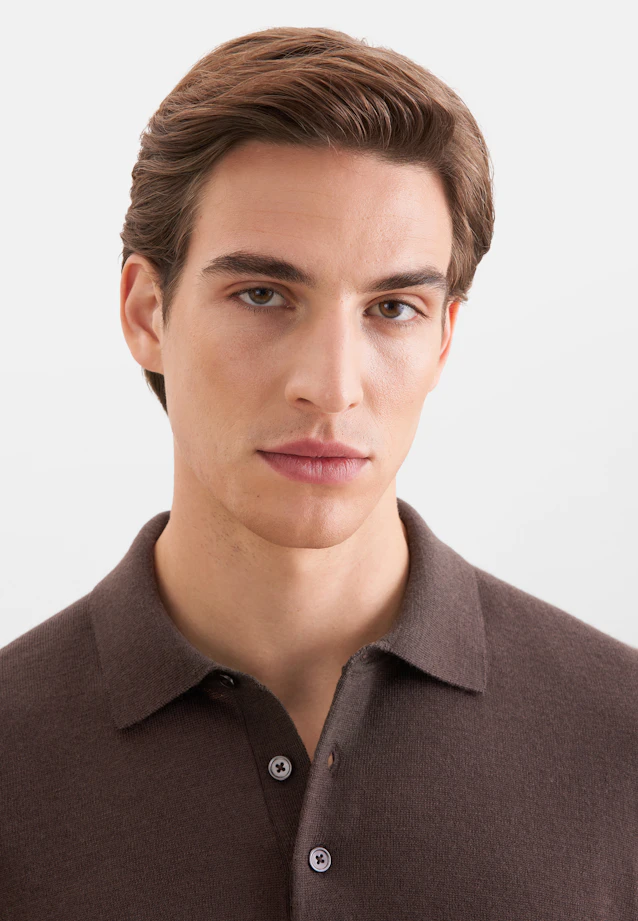 Regular Pullover Uni in Braun |  Seidensticker Onlineshop
