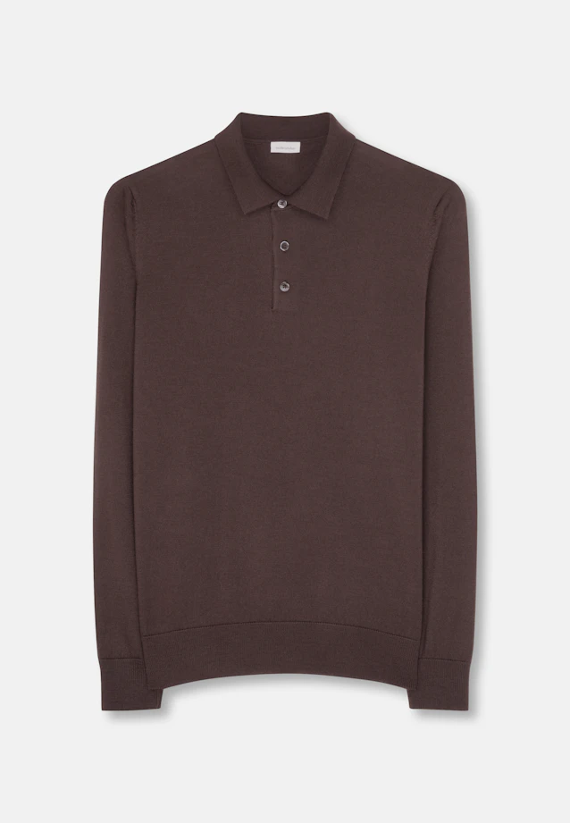 Regular Pullover Uni in Braun |  Seidensticker Onlineshop