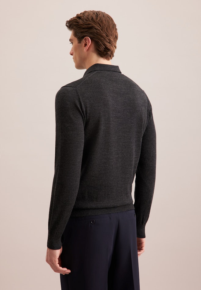 Collar Pullover  , Uni in Grey | Seidensticker online shop