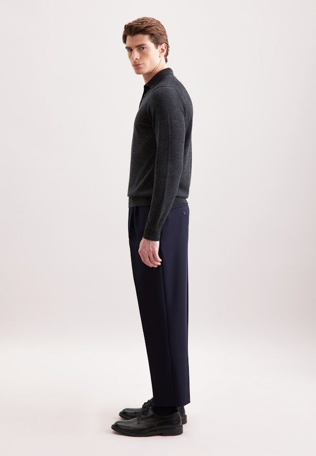 Regular Pull-over Uni in Gris |  Seidensticker Onlineshop