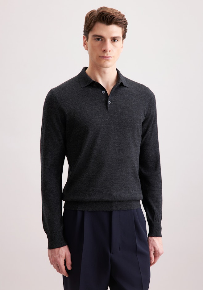 Regular Pullover Uni in Grau | Seidensticker Onlineshop