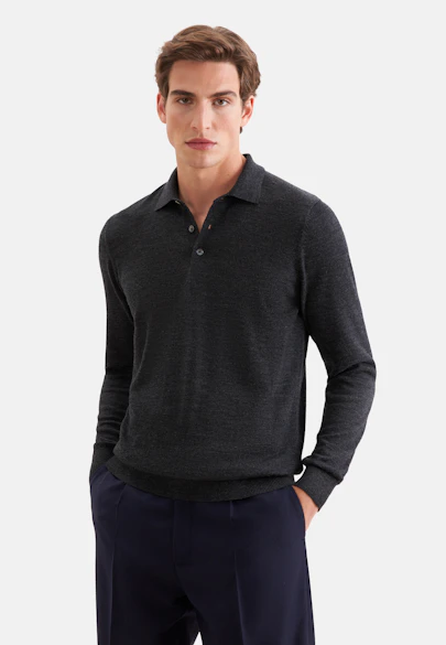 Regular Pullover Uni in Grau |  Seidensticker Onlineshop