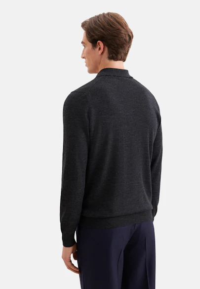 Regular Pullover Uni in Grau |  Seidensticker Onlineshop