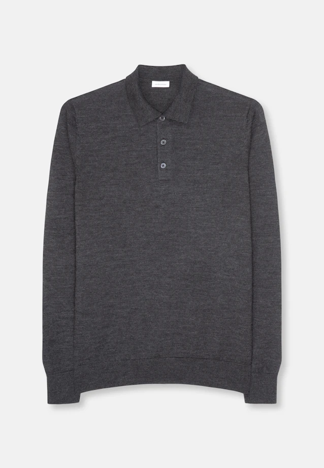 Regular Pullover Uni in Grau |  Seidensticker Onlineshop