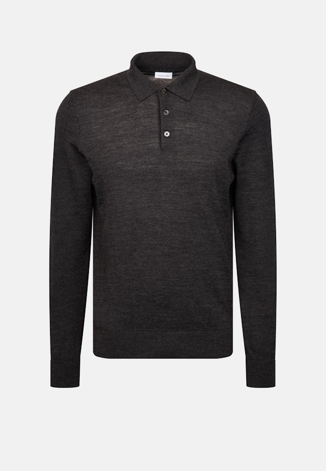 Regular Pullover Uni in Grau |  Seidensticker Onlineshop