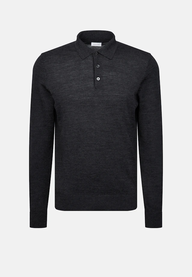 Collar Pullover Uni, in Grey |  Seidensticker Onlineshop