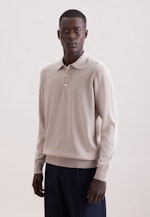 Regular Pullover Uni in Beige |  Seidensticker Onlineshop