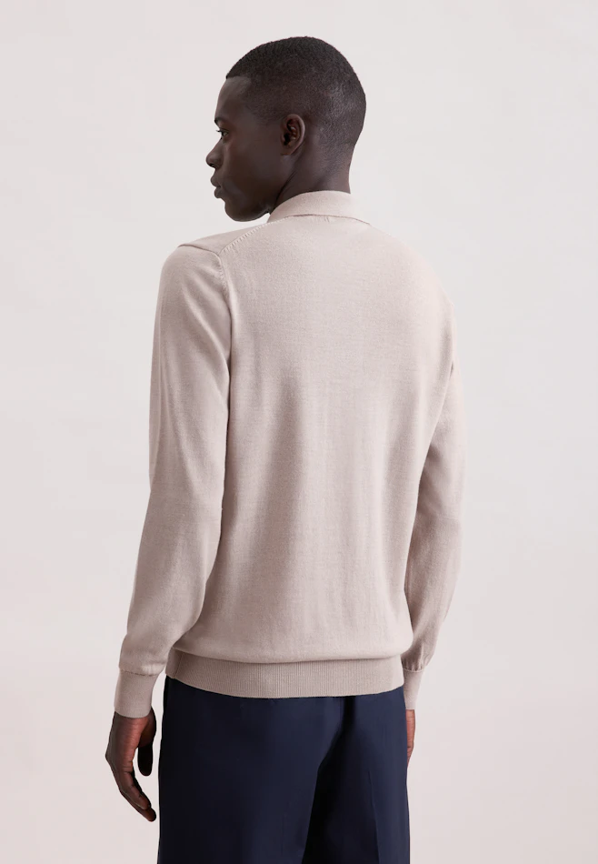 Regular Pull-over Uni dans Beige | Boutique en ligne Seidensticker