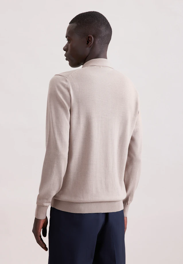 Regular Pullover Uni in Beige |  Seidensticker Onlineshop