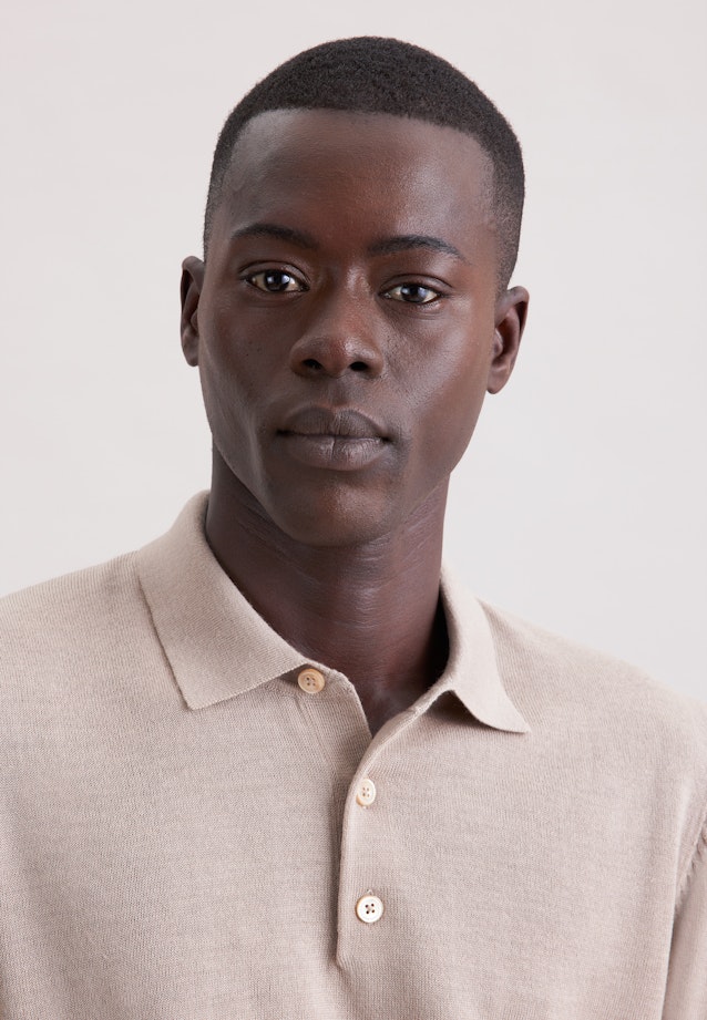 Regular Pullover Uni in Beige |  Seidensticker Onlineshop