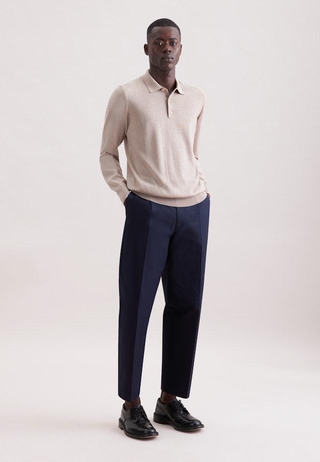 Regular Pullover Uni in Beige |  Seidensticker Onlineshop