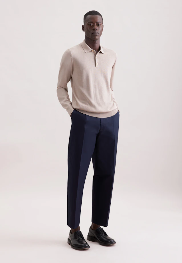 Regular Pullover Uni in Beige |  Seidensticker Onlineshop