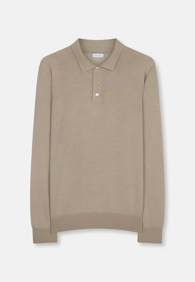 Regular Pullover Uni in Beige |  Seidensticker Onlineshop