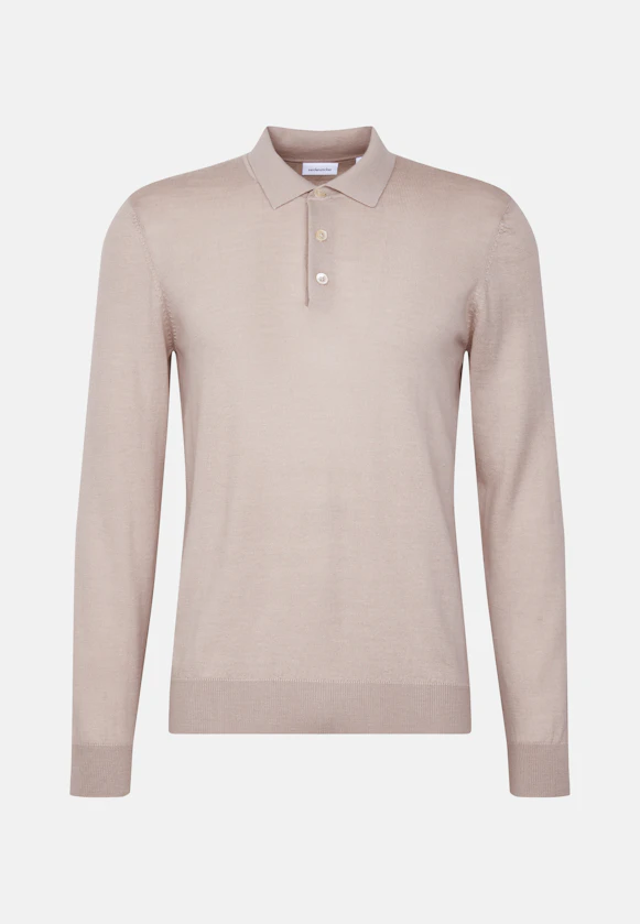 Regular Pullover Uni in Beige |  Seidensticker Onlineshop